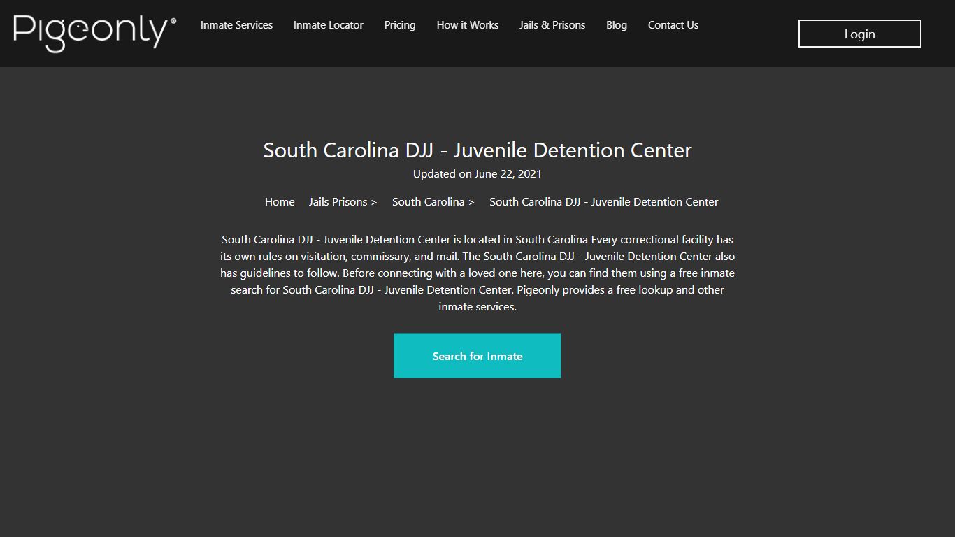 South Carolina DJJ - Juvenile Detention Center Inmate ...